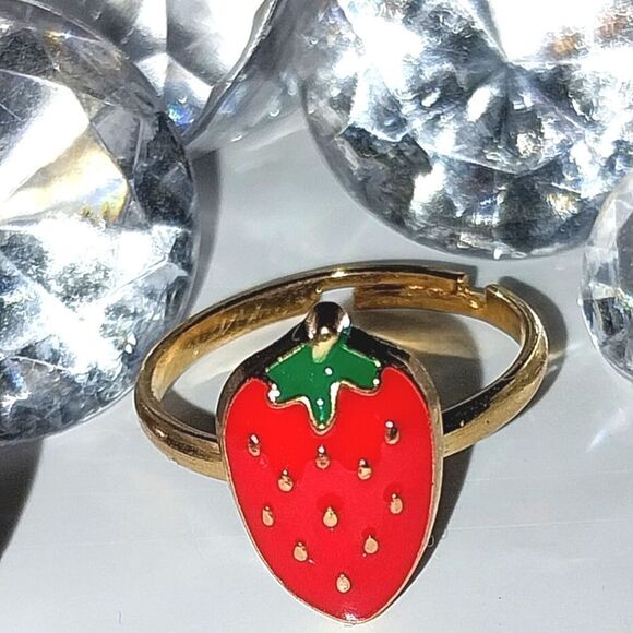 Super cute girls jeweled adjustable ring - Picture 4 of 5